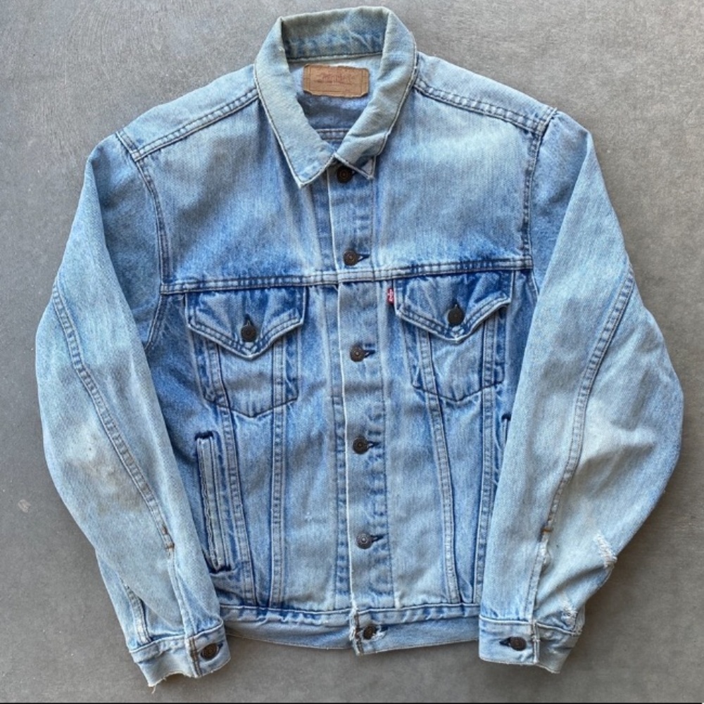 VTG 80s Levis Mens Red Tab Denim Jean Jacket WPL 423 S USA